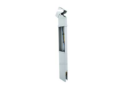 One Gang Hinge Top pedestal with removeable access panel for easy installation and wire access.